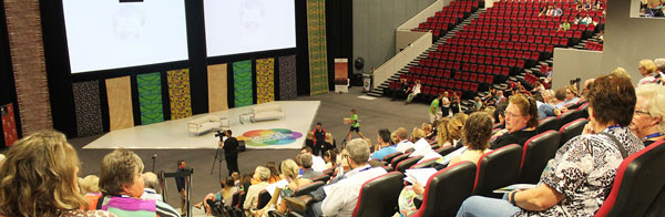 Darwin Convention Centre auditorium filling up with delegates ahead of opening ceremony