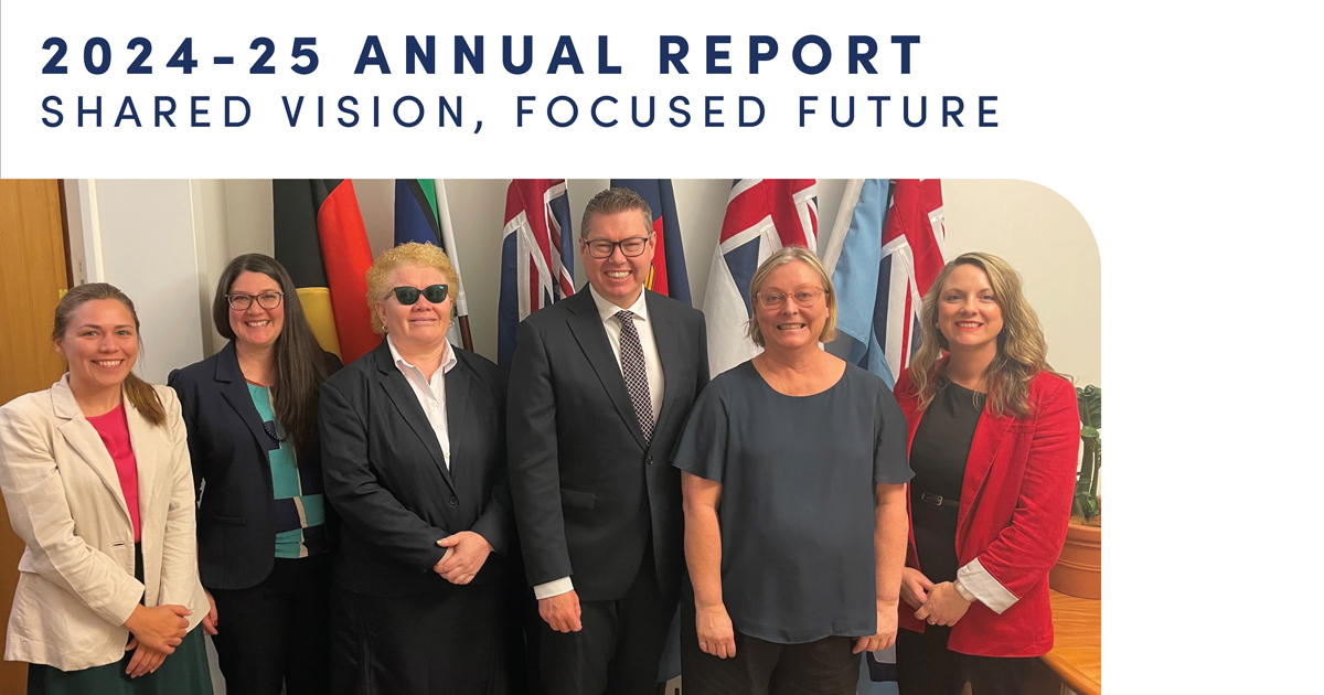 An image of the cover of the 2024 - 2025 Vision 2020 Australia Annual Report.